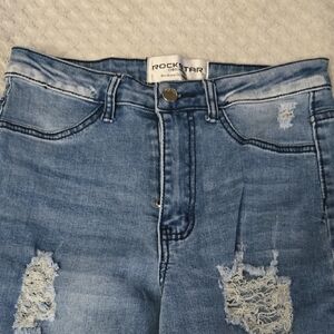Rockstar Original Women’s Light Blue Skinny Jeans with Distressed Detail